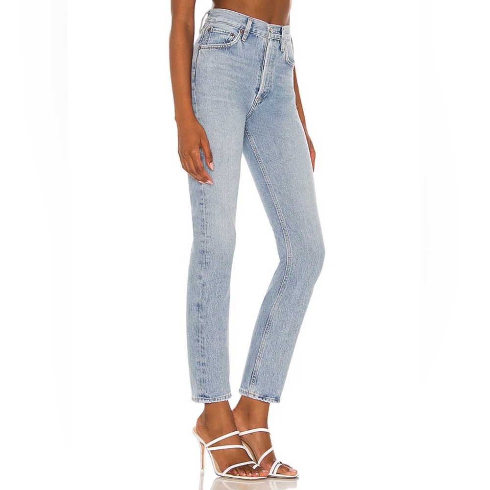AGOLDE Riley Tall Straight Leg High Waisted Light Wash Women's Jeans - 27 - Picture 3 of 8